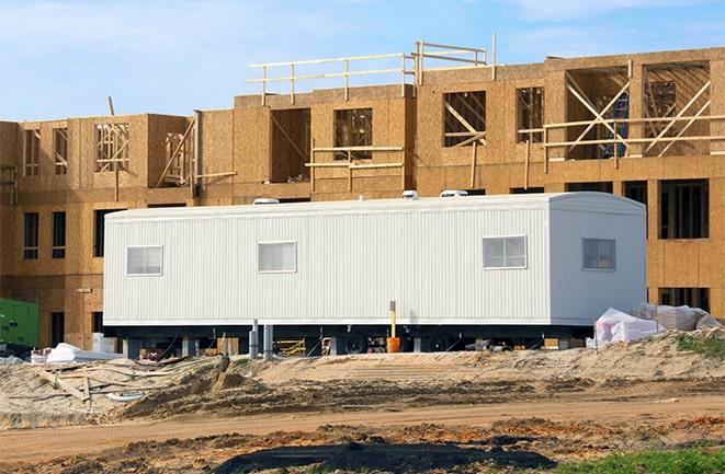 temporary office spaces for rent at a construction site in Belleair